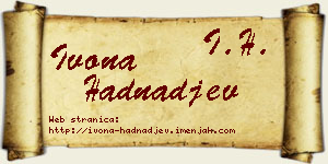 Ivona Hadnađev vizit kartica